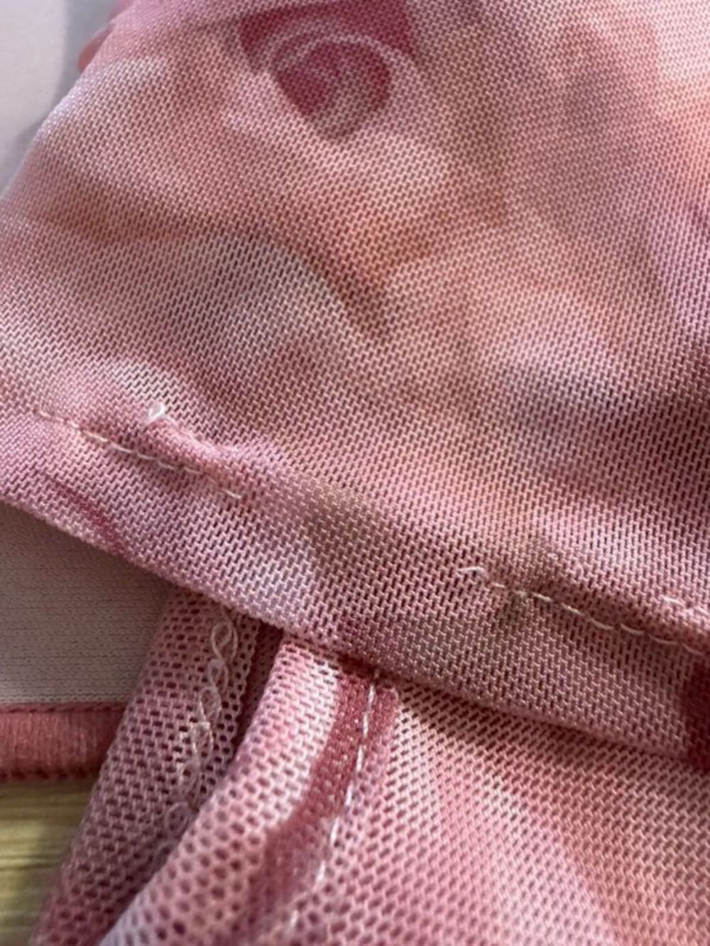 Pink Rose Y2K Mesh Ruched Top - Picture 7 of 7